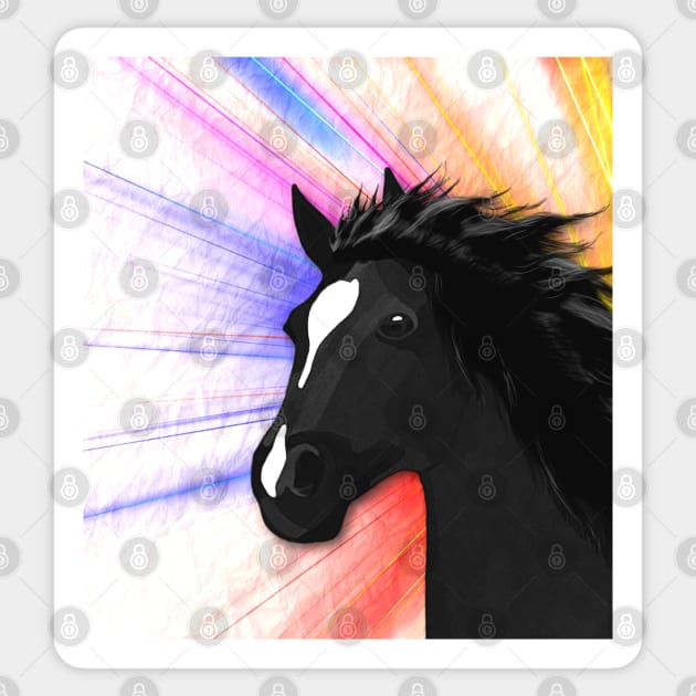 Horse Lovers Galloping Horse Sticker by KC Morcom aka KCM Gems n Bling aka KCM Inspirations